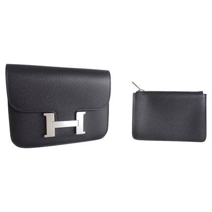 Hermès Constance Wallet Leather in Black
