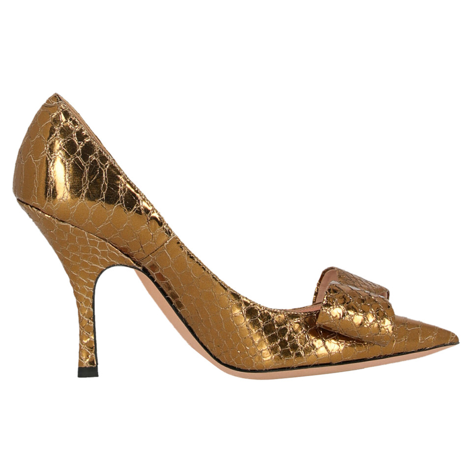 Rochas Pumps/Peeptoes en Cuir en Marron