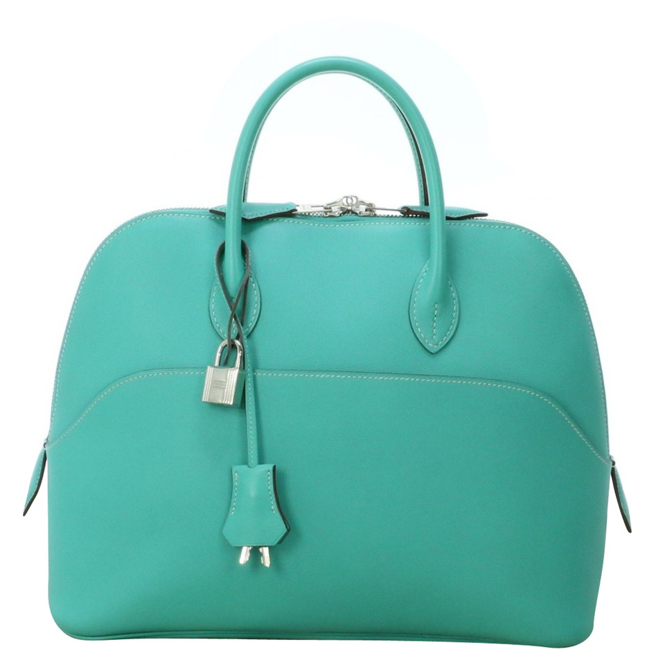 Hermès Bolide 31 Leather in Turquoise