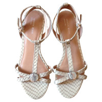 Armani Jeans Sandals Patent leather in Beige