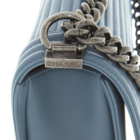 Chanel Boy Medium Leather in Blue