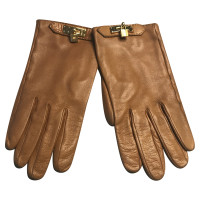 Hermès Handschuhe aus Leder in Braun