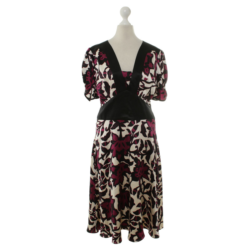 Temperley London zijden jurk met bloemenprint