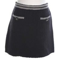 Chanel Brei rok in zwart / Cream