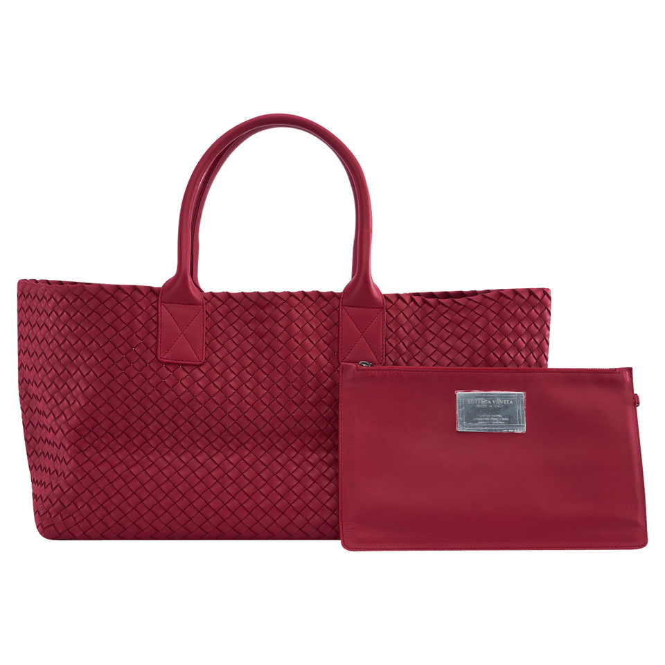 Bottega Veneta Medium Cabat  Bag 40 aus Leder in Rot