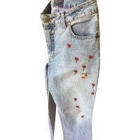 Blumarine Jeans avec des roses en tulle