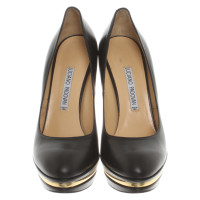 Luciano Padovan Pumps/Peeptoes Leather in Black