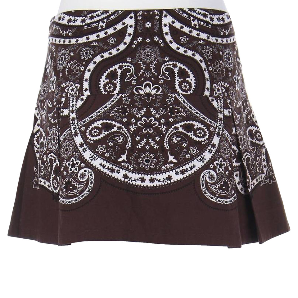 Elie Tahari Skirt Cotton in Brown