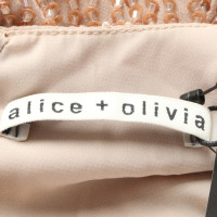Alice + Olivia Jumpsuit aus Seide in Nude