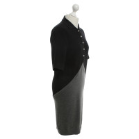 Balenciaga Vestito in lana in grigio scuro / nero