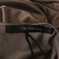Calvin Klein Robe marron métallisé