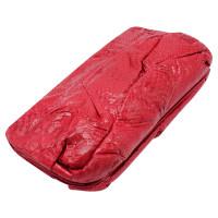 Zagliani Clutch aus Leder in Rot