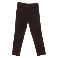 Closed Trousers Leather in Brown