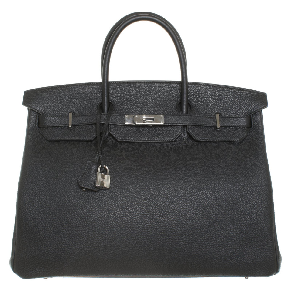 Hermès Birkin Bag 40 in Pelle in Nero
