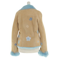 Ermanno Scervino Lambskin jacket with embroidery