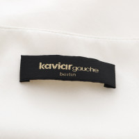 Kaviar Gauche Top en soie blanc crème
