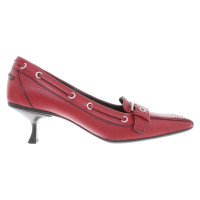 Prada pumps in dark red