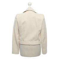 Carven Jacke/Mantel aus Baumwolle in Creme