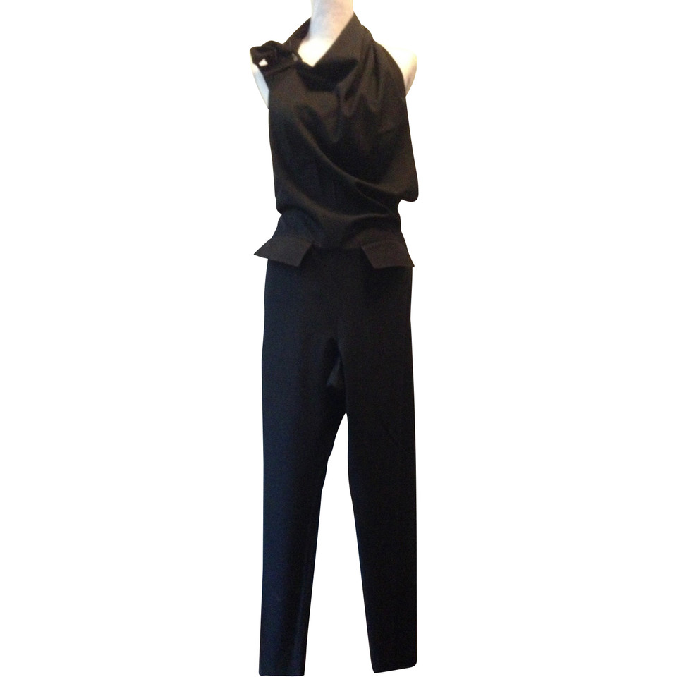 Yohji Yamamoto Jumpsuit aus Wolle in Schwarz