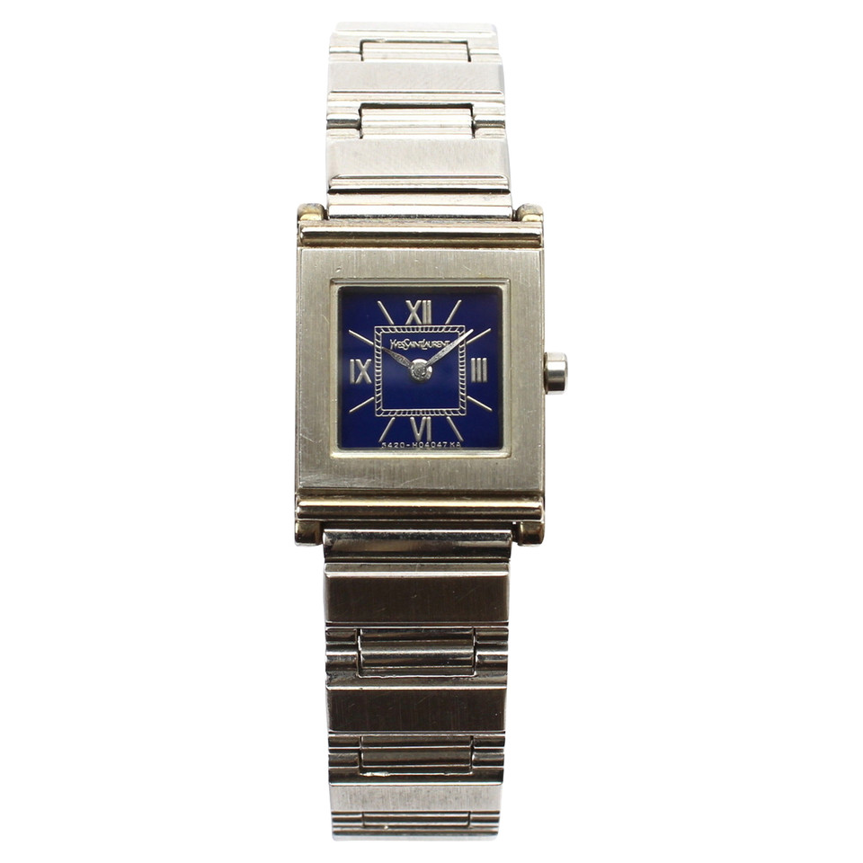 Yves Saint Laurent Horloge Staal in Blauw