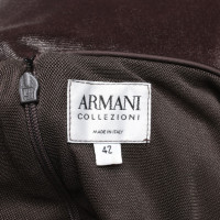 Armani Robe de velours brun foncé