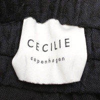 Cecilie Copenhagen Pantaloni a vita alta con motivo