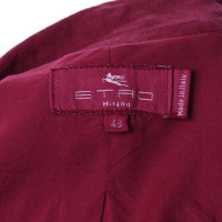 Etro Leinenblazer in Weinrot