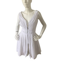 Topshop Kleid aus Baumwolle in Weiß