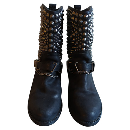 Sam Edelman Stiefeletten aus Leder in Schwarz