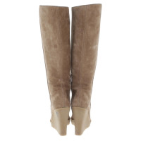 Gucci bottes en daim beige