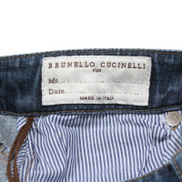 Brunello Cucinelli Jeans in Cotone in Blu
