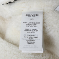 Coach Veste en cuir noire