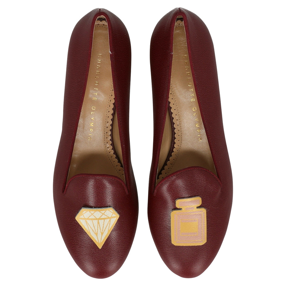 Charlotte Olympia Slipper/Ballerinas aus Leder