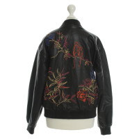 Stine Goya Leather jacket with embroidery