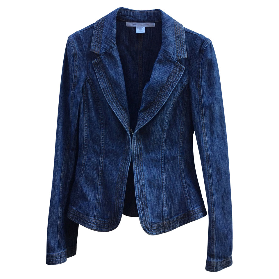 Diane Von Furstenberg Jacke/Mantel aus Baumwolle in Blau