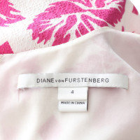 Diane Von Furstenberg Kleid in Creme/Pink