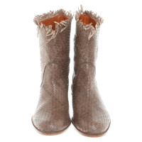 Fred De La Bretoniere Bottines en Cuir en Taupe