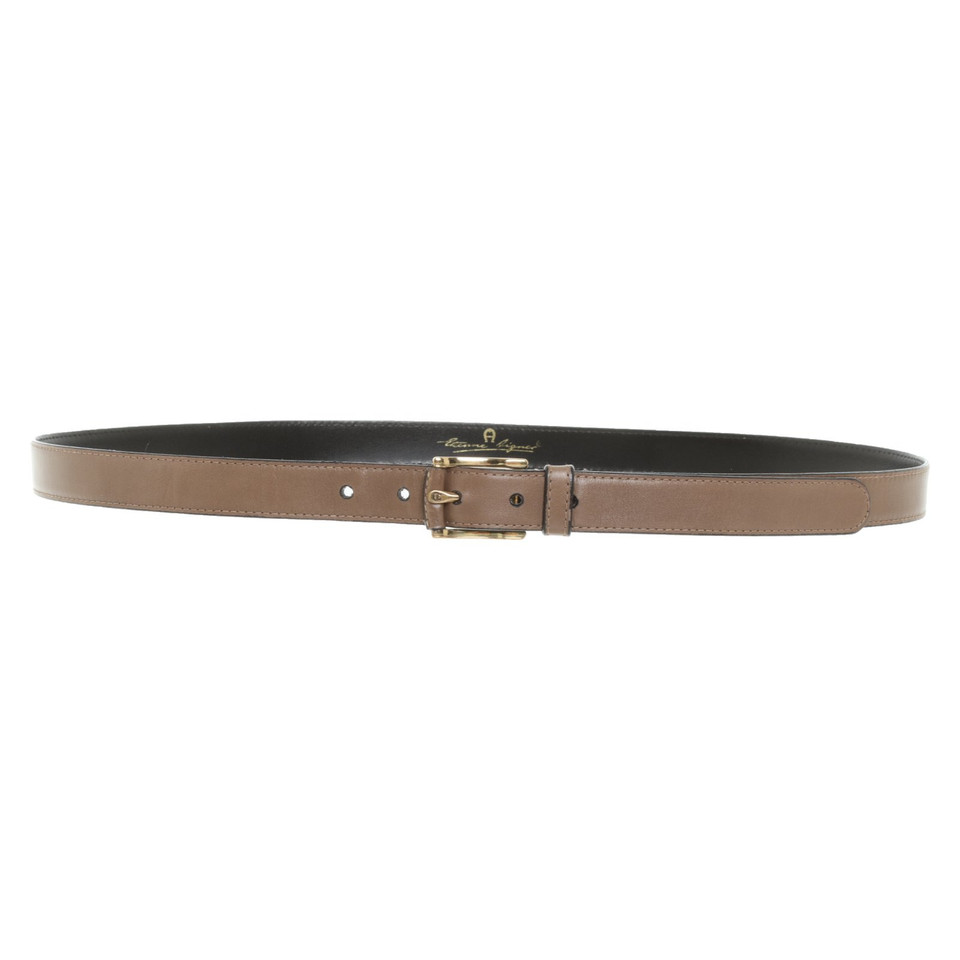 Aigner Belt Leather in Taupe