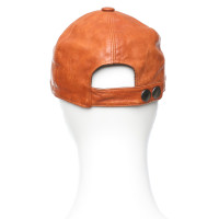Hermès Hut/Mütze aus Leder in Braun