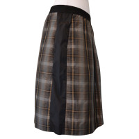 Schumacher skirt with plaid pattern in silk
