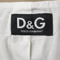 Dolce & Gabbana Blazer aus Baumwolle in Beige