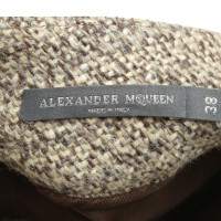 Alexander McQueen gonna di tweed con disegno