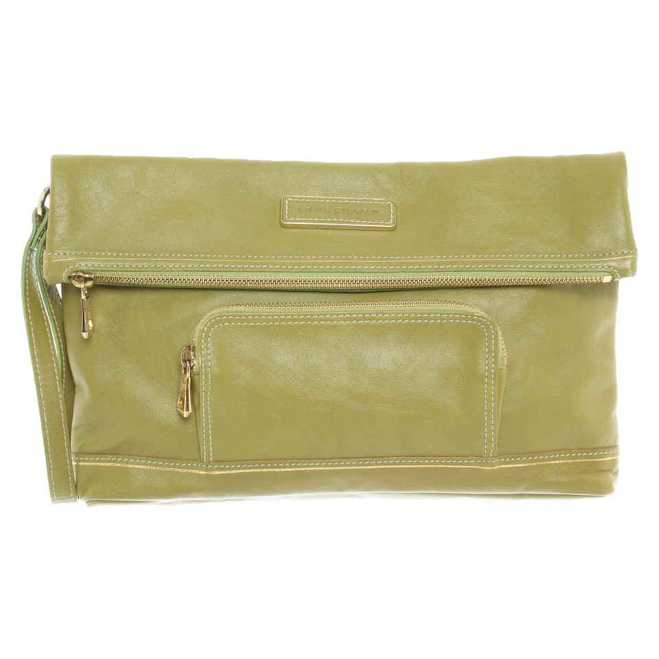Longchamp Clutch Bag Leather in Green