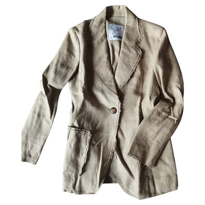 Moschino Cheap And Chic Jacket/Coat Linen in Beige