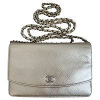 Chanel Wallet on Chain Leather in Silvery