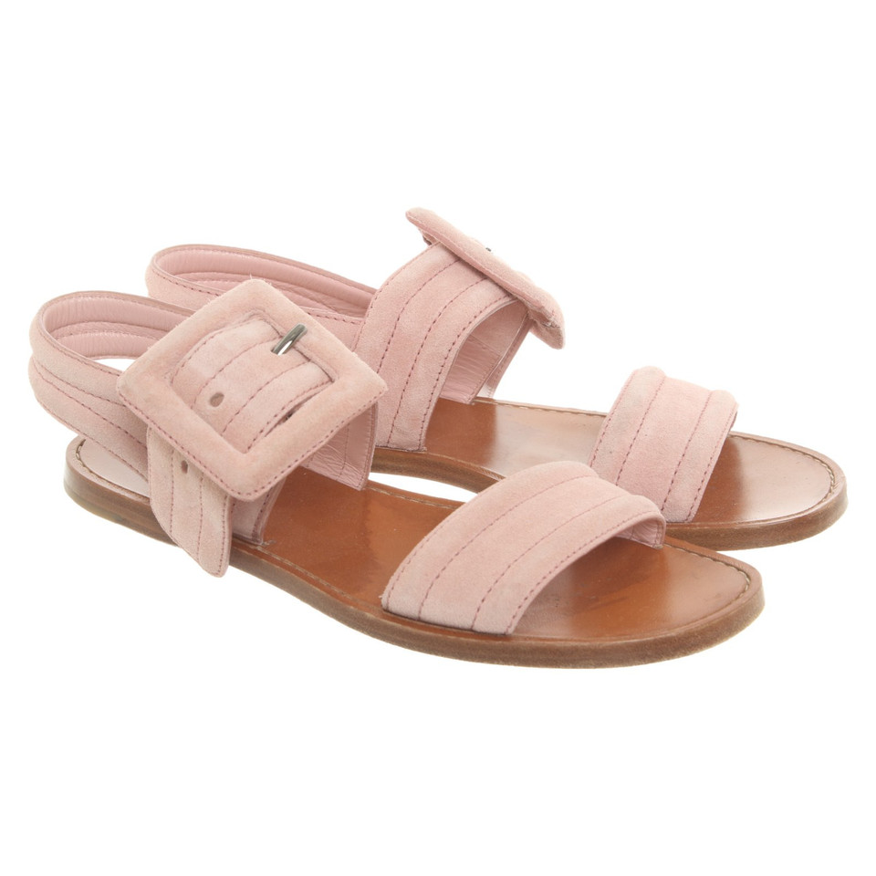 Miu Miu Sandalen aus Leder in Rosa / Pink
