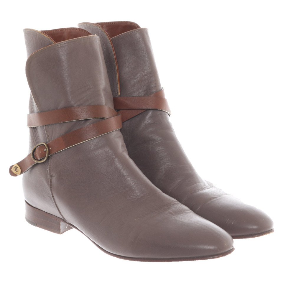 Chloé Ankle boots Leather in Taupe