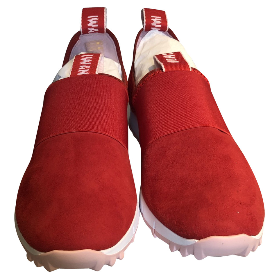 Jimmy Choo Sneaker in Pelle scamosciata in Rosso