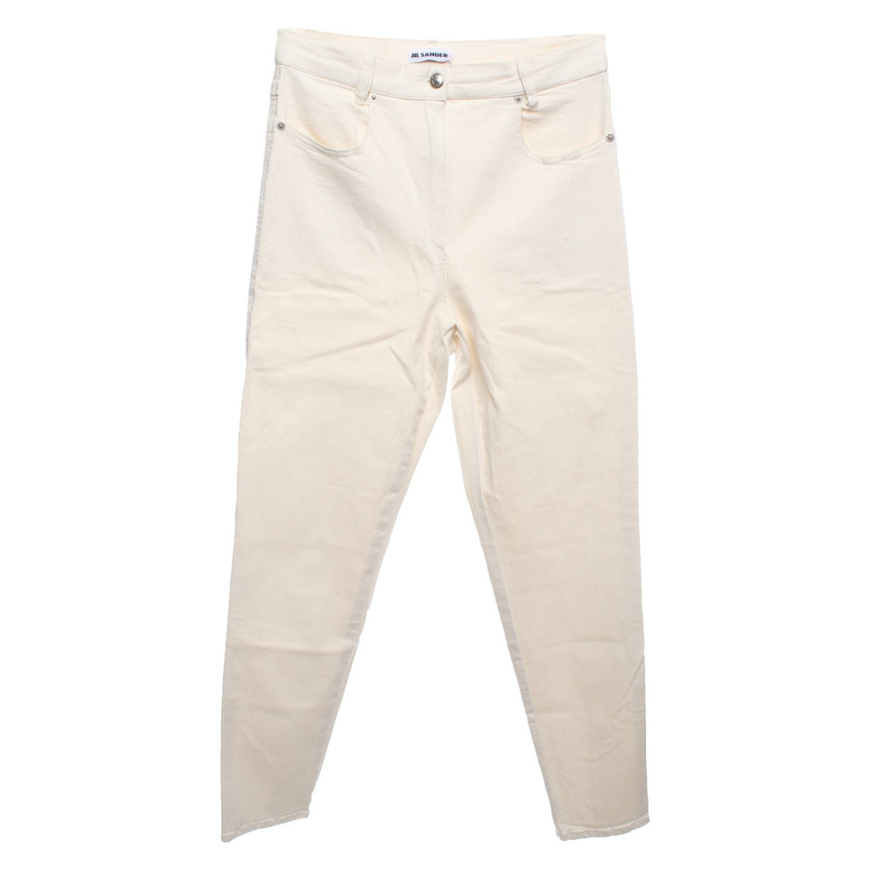 Jil Sander Jeans in Cotone in Crema