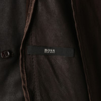 Hugo Boss Trench-Coat en cuir suédé 